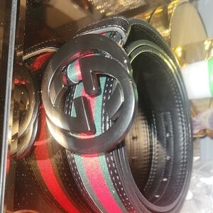 Stylish GUCCI Black and Red Men's Belt